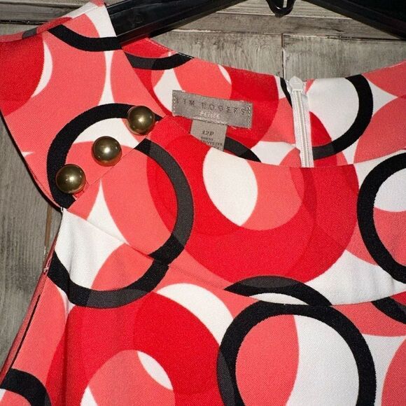 Kim Rodgers Circle Geometric Dress Petite - Picture 5 of 9